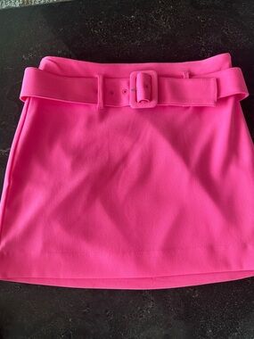 EXPRESS HOT PINK BELTED SKIRT SZ XS